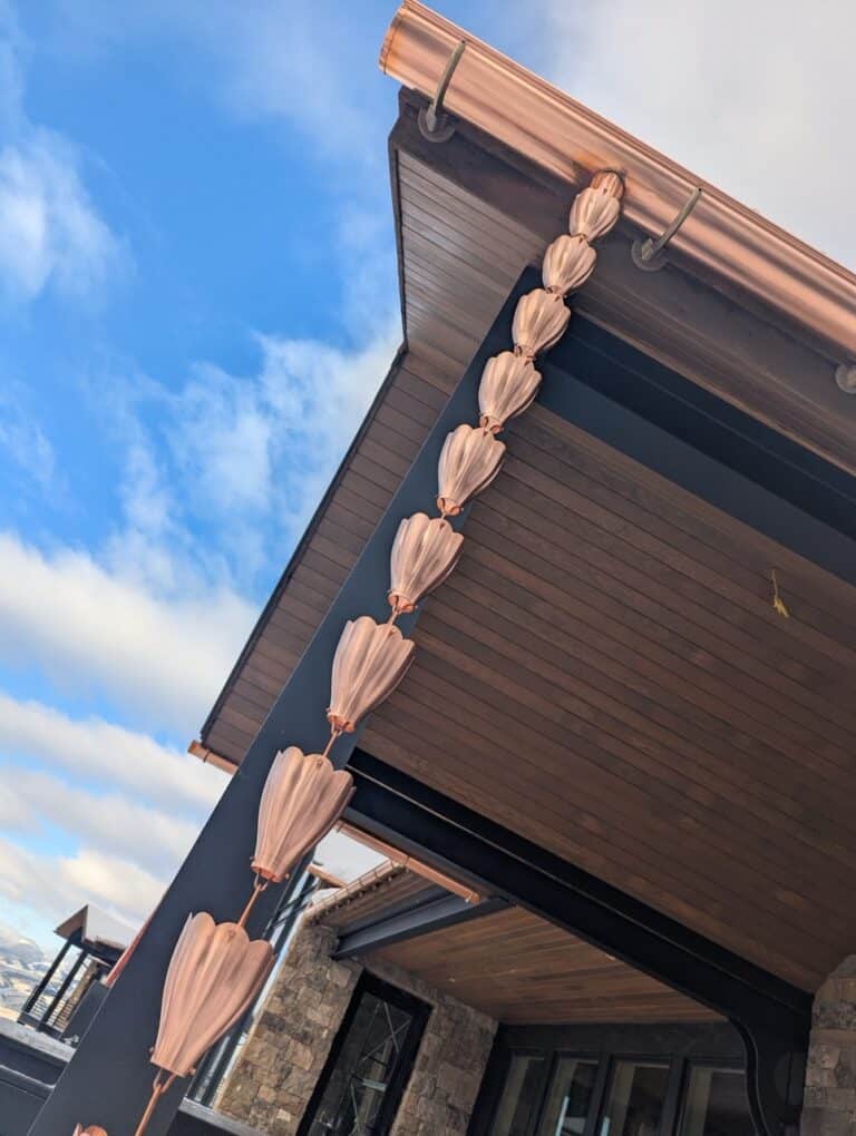 rain chain gutter installation experts in Livingston, MT